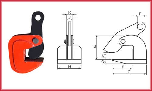 Horizontal lifting plate clamps price list with details